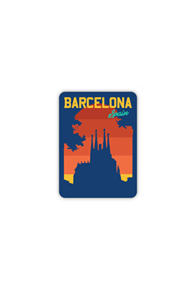 Barcelona Sticker – Barselona Sticker, İspanya Şehir Sticker, İspanya Seyahat & Tatil Sticker, Su Geçirmez & UV Dayanıklı, Dekoratif Sticker**
