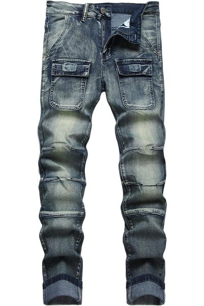 GENERAL JUNBAOSS mens Skinny Stretch Jeans for Men Jeans