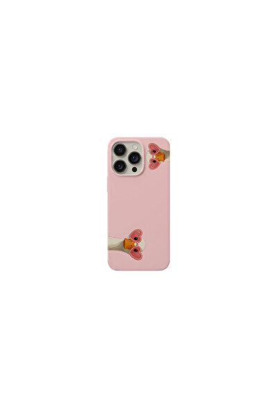iPhone 17 Pro Uyumlu Desenli Silikon Lansman Telefon Kılıfı K1183PEMBE