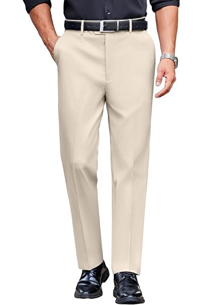 COOFANDY Mens Classic Casual Dress Pants Expandable Waist Suit Pant Slim Fit ...