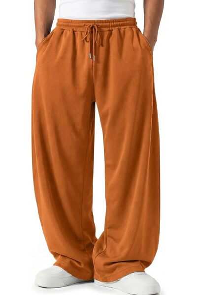 GENERAL Men's Sweatpants Joggers Baggy Wide Leg Lounge Pants with Pockets Cas...