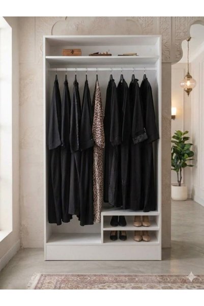 rava sa Modern Open Closet Organizer Functional Design Wardrobe (Without Doors)