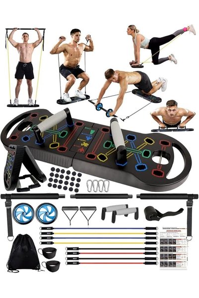 GENERAL HOTWAVE Push Up Board Fitness, Portable Foldable 20 in 1 Push Up Bar ...