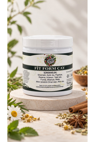 Fit Form Çayı 150 gr. - Kitre, Sandaloz Sakızı, Funda Yaprağı, Mate Yaprağı, Ihlamur, Kuşburnu, Altın Otu, Zencefil, Tarçın, Yeşil Çay, Zerdeçal, Kekik, Tıbbi Nane, Biberiye, Kırkkilit Otu, Karanfil.