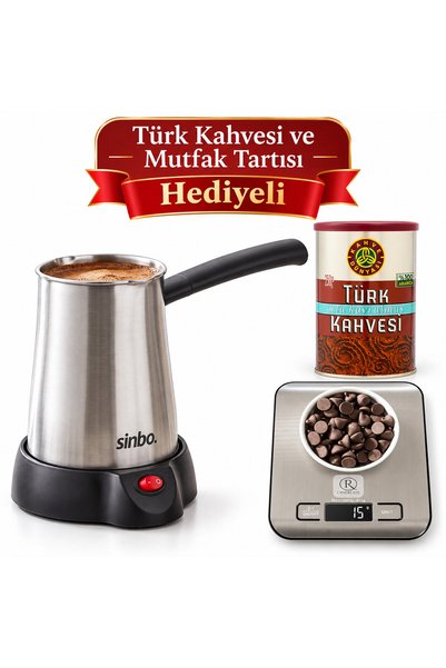 Sinbo Köpüklü Türk Kahvesi Türk Kahvesi Makinesi SCM-2958 Türk Kahvesi ve Tartı Hediyeli