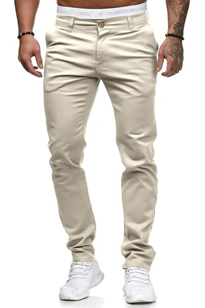 GENERAL HUNGSON Mens Chinos Slim Fit Stretch Flat-Front Skinny Dress Pants