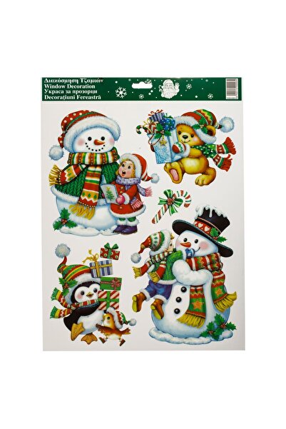 OEM Autocolante Decorative de Craciun Figurine Om de Zapada Copii 30x42cm