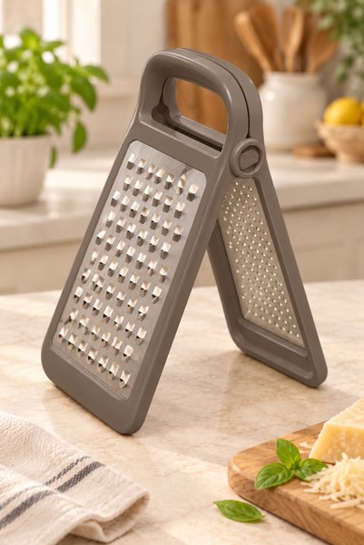Funny Life Belle Double-Sided Folding Grater with Folding Legs - Stainless St...