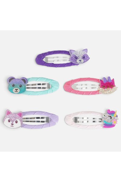 OEM Clame de Par Colorate Animalute pentru Copii 5cm - 5buc