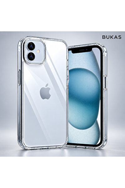 iPhone 12 Uyumlu Kristal Şeffaf Mika Kılıf Kamera Korumalı Çizilmeye ve Sararmaya Dayanıklı Şeffaf Kılıf