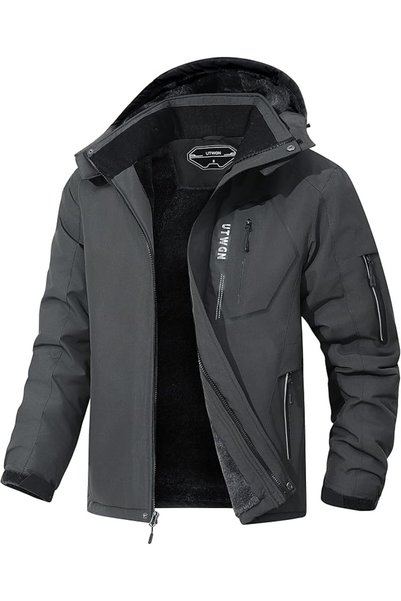GENERAL Men's Ski Jacket Winter Warm Snow Coat Waterproof Windbreaker Hooded ...