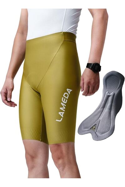 LAMEDA Mens Cycling Bib Shorts,Padded Breathable Bike Shorts Men Lightweight ...