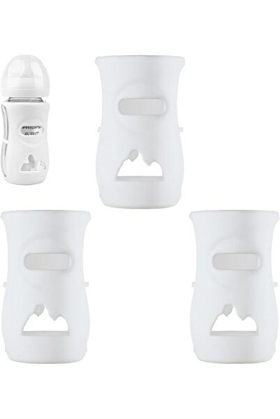 GENERAL 3 Pack Silicone Sleeves for Avent Natural Glass Baby Bottles, Anti Br...