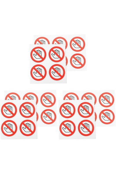 Baluue 30pcs Do Not Touch Warning Stickers Self-adhesive Safety Decals Vinyl ...
