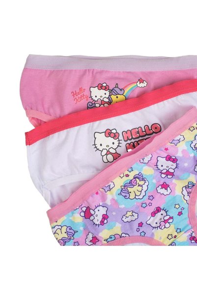 OEM Set Chiloti Colorati cu Imprimeu Hello Kitty pentru Copii - 3 perechi 2-4...