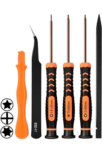 GENERAL طقم إصلاح ماك بوك TECKMAN 9 في 1 مع مفكات T5 وT6 وT8 توركس، وP5 بنتال...
