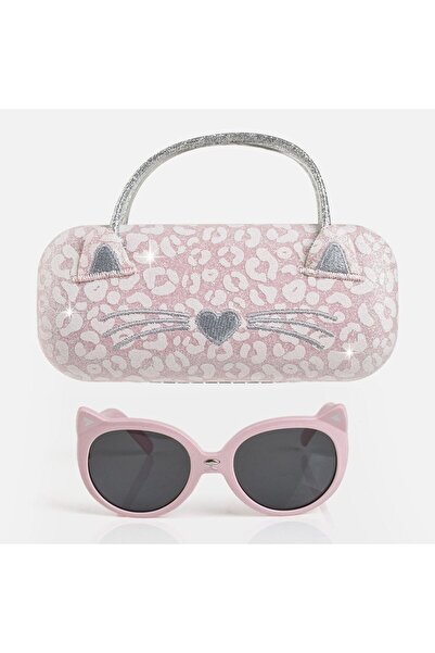 OEM Set Ochelari de Soare Roz & Toc cu Pisica pentru Copii