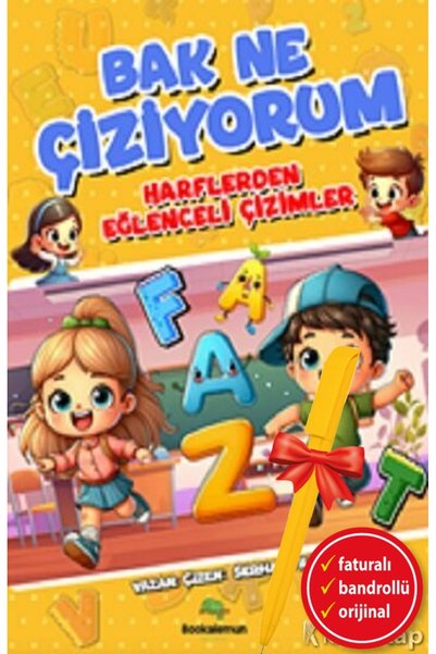 bookalemun yayınevi Alfa Kalem+</DNTCTMS> Bak Ne Çiziyorum - Harflerden Eğlenceli Çizimler ( سيرهات فيليز) حكايات وقصص جديدة للأطفال