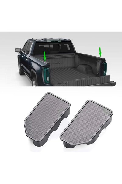 MAKINGTEC Truck Stake Pocket Covers Caps Rail Hole Plugs for 2014-2018 GMC Si...
