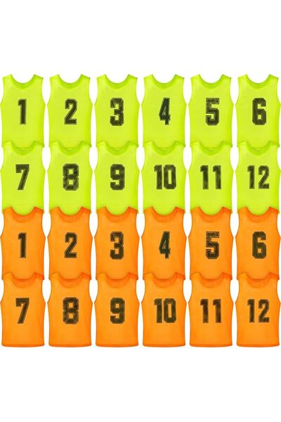 Vabean 24 Pack Nylon Mesh Scrimmage Team Practice Vests Pinnies Jerseys Train...