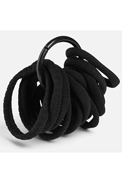 OEM Elastice de Par Frotte Negre pe Inel Metalic pentru Femei - 15buc