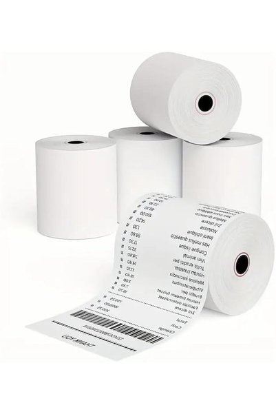 Abrar 5 Sheets Thermal Paper Roll 80x70mm for POS and Cashier Printers, Therm...