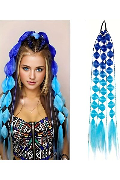 GENERAL 26 Inch Gradient Bubble Ponytail Hair Extensions, Elastic Band Style ...