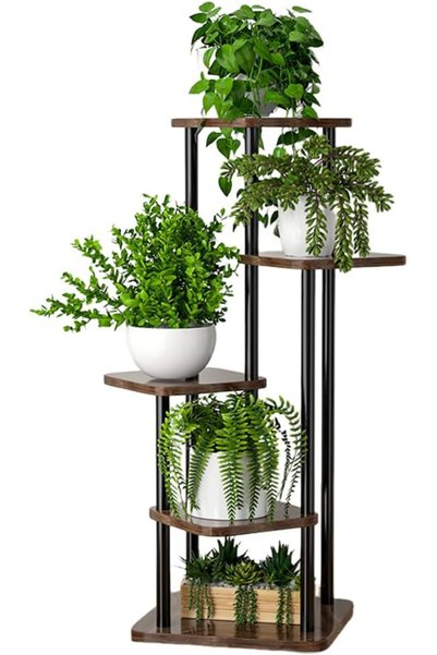 Goodern Plant Stand Indoor Outdoor, 5 Tier Tall Plant Shelf for Multiple Plan...