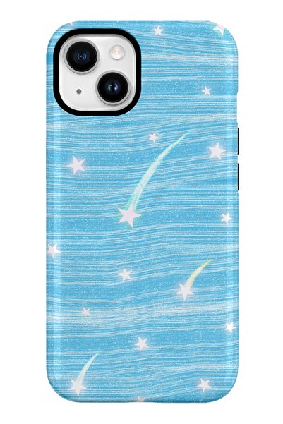 EDELFU متوافق مع iPhone 15 - غطاء Blue Tail Star ذو طبقتين، غطاء حماية ذو سطح...