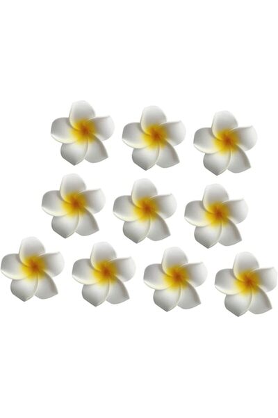 PRETYZOOM 10pcs Hawaii Style Hairpin Yellow Egg Flower Headdress Decorative H...