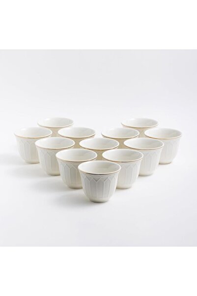 mastergold Saudi Coffee Cup Set of 12 Porcelain 80ml with Embossed Embossed |...