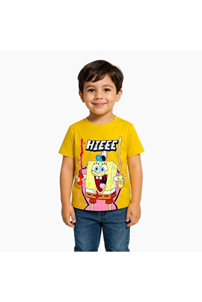 Trucare Boys Sponge Bop Kids's Boy's Short Sleeve T-Shirt Western (pack of 1)