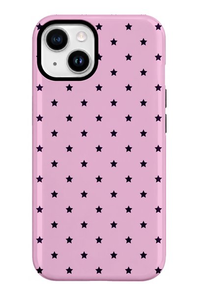 EDELFU متوافق مع iPhone 15 - غطاء Black Star ذو طبقتين، غطاء حماية ذو سطح لامع