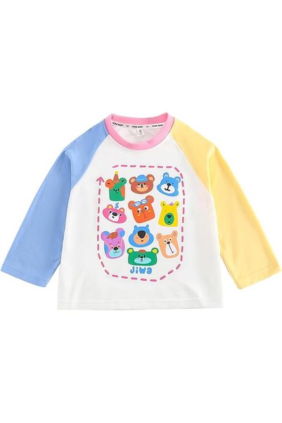 GENERAL L&Wen Girls Crewneck Raglan Long Sleeves T-shirt