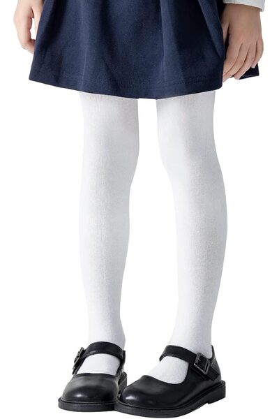 GENERAL Girls Tights Toddler Seamless Plain/Cable Knit Leggings Stockings 2/3...
