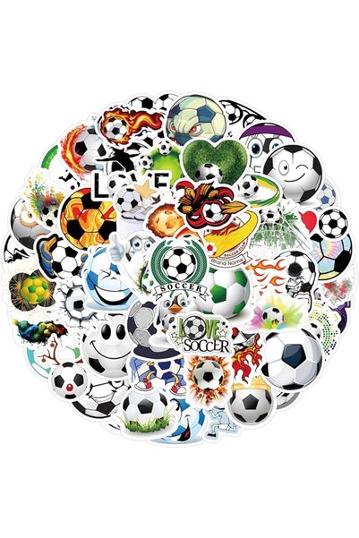 SYOSI 120 قطعة من ملصقات كرة القدم، حزمة ملصقات كرتونية لكأس العالم، ملصقات ف...