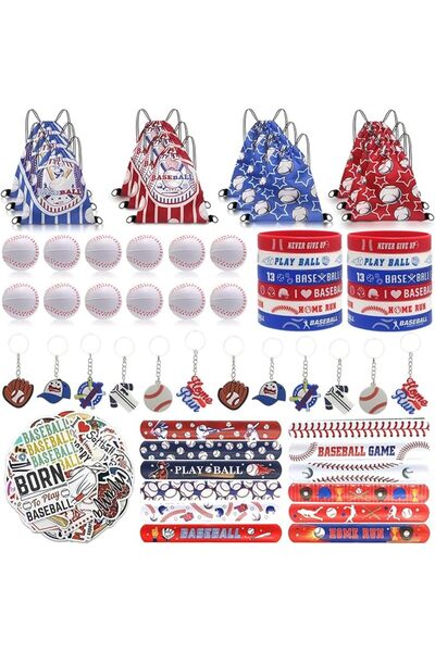Andanna 110-Piece Baseball Party Favor Set and Birthday Decorations Includes ...