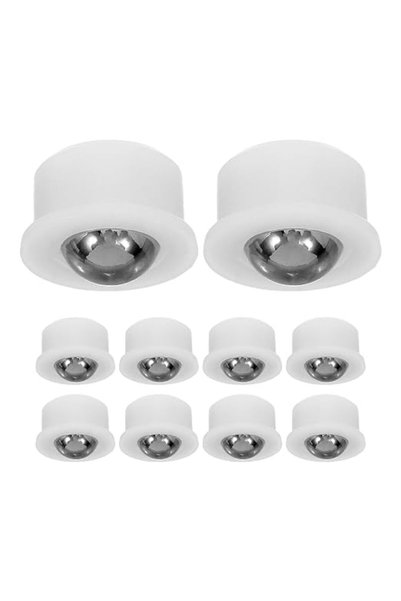 PRETYZOOM 10pcs Stainless Steel Ball Transfer Bearings Roller Casters for Fur...