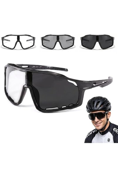 TERRIFI Photochromic Polarized Safety Glasses, UV400 Sunglasses Full Rim Impa...