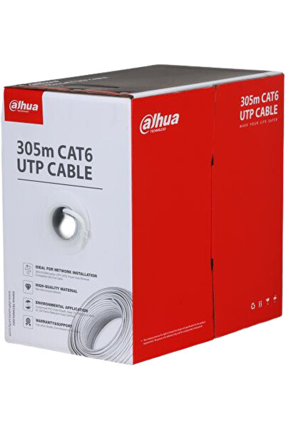 DAHUA Cat 6 UTP 305 m alb pereche torsadată (PFM922I-6UN-C-WHITE)