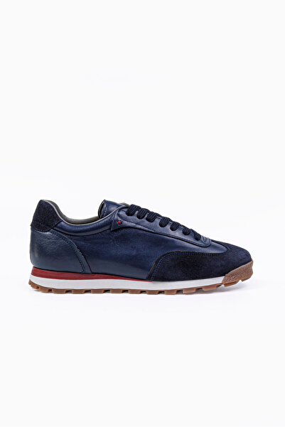 Vantaggio Ανδρικά casual παπούτσια Pienza Navy Blue από 100% γνήσιο δέρμα