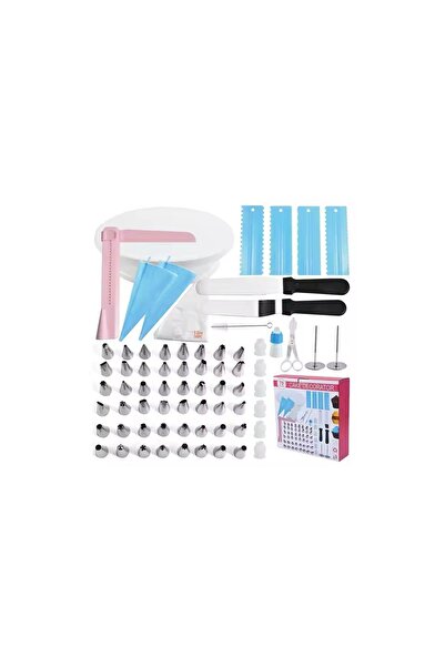 OEM Set 70 Piese Ustensile pentru Ornare Prajituri, din Plastic si Otel Inoxi...