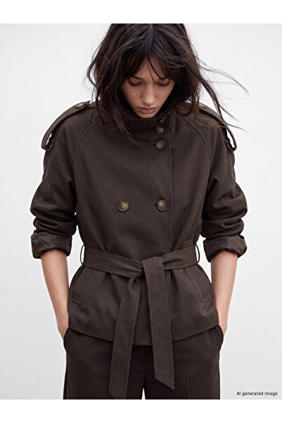 LC Waikiki Esvab • Modern & Distinctive Stand Collar Loose Fit Women's Trench...