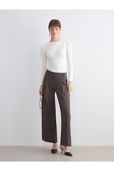 LC Waikiki Rmz Gi̇yi̇m Farkiyla Loose Fit Wide Leg Women's Pleated Pants
