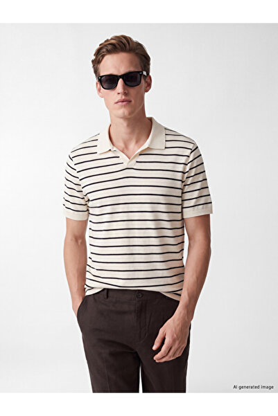 LC Waikiki Esvab • Modern & Distinctive Devrik Roba Collar Striped Combed Cot...