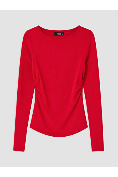 LC Waikiki Rmz Gi̇yi̇m Farkiyla Wide Roba Collar Women's T-Shirt