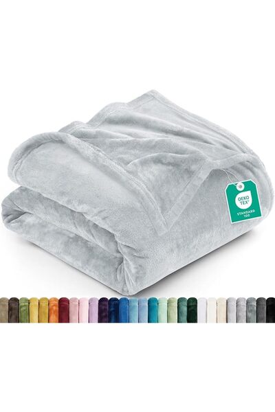 Utopia Bedding Fleece Blanket Throw Size Burgundy 300GSM Luxury Blanket for C...
