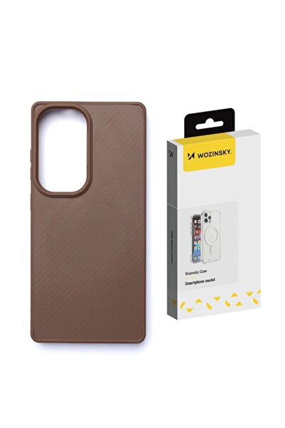 WOZINSKY Husă din fibră de carbon cu MagSafe pentru Samsung Galaxy S25 - Maro