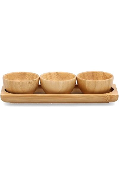 Bien Servi 3-Piece Bamboo Dip Bowl Set Natural 20 x 7cm G17-TX005SET
