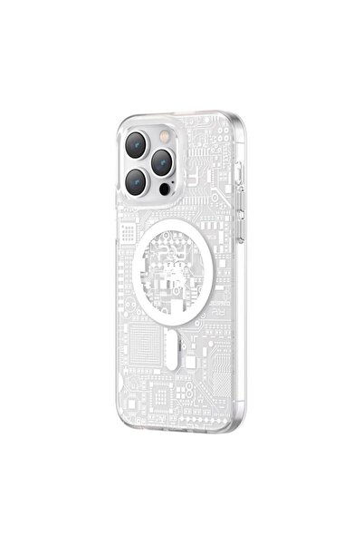 Kingxbar Carcasă magnetică PQY Geek Series pentru iPhone 14 Plus MagSafe argi...